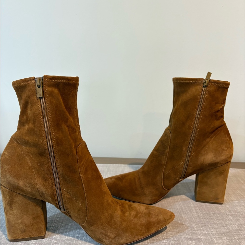Loeffler Randall Tan Suede Heeled Boots